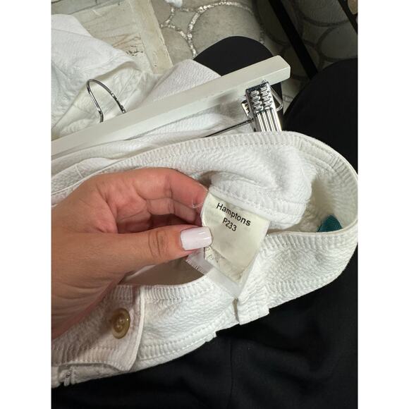 Piazza Sempione Long Sleeve Crop Jacket & Flare Pants Set White Women's 44 / M - Picture 7 of 9